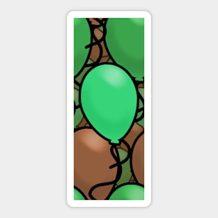 Kid's Cartoon Birthday Balloons (Cameo Colors) Sticker